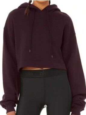Alo Bae Hoodie in Oxblood